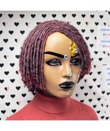 Short Faux Locs Wig Dreadlock Synthetic Afro Wigs For Black Women Burgun... - $1,302.24 MXN