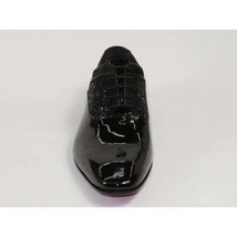 Men's GENIO Patent Leather Red Sole Shoes Formal 120196618 Black Stones image 2