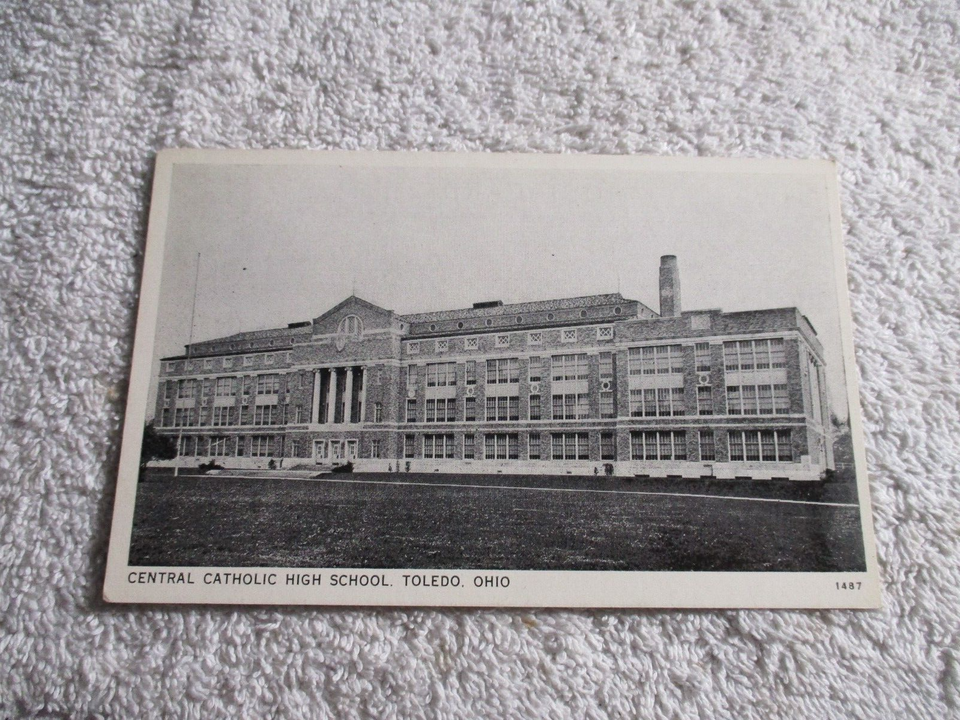 Toledo Ohio Central Catholic High School Postcard  1930-44 Unposted NOS - $15.83
