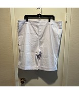NWT Womens Soft Surroundings 2x(22) White Super Stretch 12”Short Pullon - $28.71