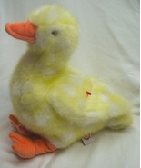 Vintage 2000 TY Classic FUZZY YELLOW DUCK 11&quot; Plush Stuffed Animal Toy - €15,80 EUR