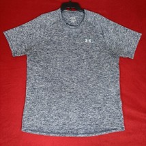 Under Armour Tech Tee Shirt XL Blue Heatgear Short Sleeve Loose Performance - $17.64