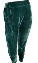 Coldwater Creek Women&#39;s Stretch Velour Pants Green 10P - £14.87 GBP