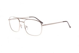 NEW HORIZON EYEWEAR Silver Aviator PORT Eyeglasses 55mm with Case - $39.55