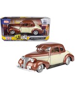 1939 Chevrolet Coupe Lowrider Beige and Brown Metallic &quot;Get Low&quot; Series - $49.95