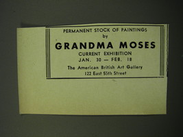 1950 The American British Art Gallery Ad - Permanent Stock of Paintings - £14.61 GBP