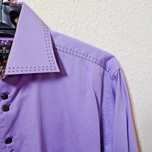 Bertigo | Men's Purple Long sleeve Button down Casual Shirt image 6