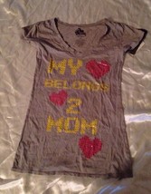 My Heart Belongs To Mom T-Shirt&amp; Bag- Juniors Medium Awake Inc From Macys - £12.78 GBP