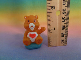 Miniature PVC Care Bear Tender Heart Sitting on Blue Cloud Figure / Cake Topper - £1.82 GBP