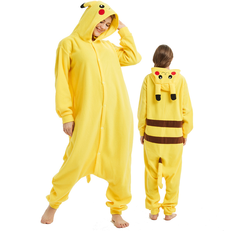 Pikachu Adult Onesies Animal Cartoon Kigurumi Pajamas Halloween Cosplay