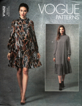 Vogue V1652 Misses 6 to 14 Loose Fit Pullover Dress Easy  UNCUT Sewing Pattern - £17.38 GBP
