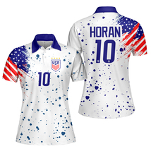 Lindsey Horan #10 USWNT Soccer FIFA Women&#39;s World Cup 2023 Polo Shirt - £37.01 GBP+