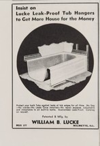 1937 Print Ad Lucke Leak-Proof Bath Tub Hangers Made in Wilmette,Illinois - £10.77 GBP