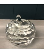Saks Fifth Avenue CRYSTAL  APPLE  PAPERWEIGHT - Art Glass Teacher Gift - $565.28 MXN