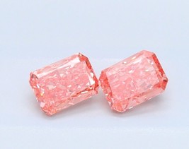 0.76 Pink Radiant Pair VS1 IGI Certified Lab Grown CVD Diamond Best for ... - $22,092.09 MXN