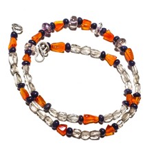 Smokey Topaz Natural Gemstone Beads Jewelry Necklace 17&quot; 69 Ct. KB-180 - £8.55 GBP