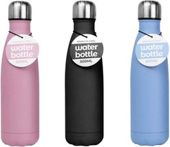 500ml Stainless Steel Water Bottle Vacuum Insulated Sports Gym Drink Flask - £10.01 GBP