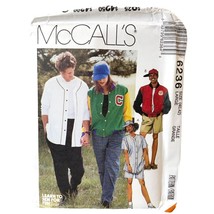 McCalls Sewing Pattern 6236 Bomber Jacket Shirt Pants Shorts Hat Unisex 40-42 - £10.08 GBP