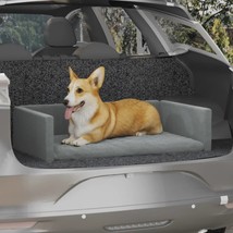 Dog Car Boot Light Grey 90x60 cm Linen Look - £26.68 GBP