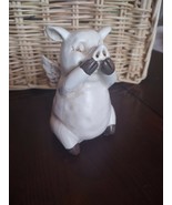 Pig Decoration Statue White/Black-Brand New-SHIPS N 24 HOURS - $737.56 MXN