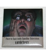 Vintage UNIDEN Satellite Dish Television Square Pinback Button TV - €8,49 EUR