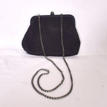 Women&#39;s Vintage Black Pleated Elegant Evening Bag Pocket Book - £13.42 GBP