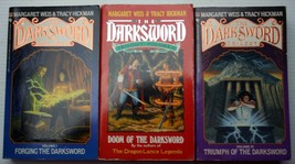 Margaret Weis &amp; Tracy Hickman The Darksword 3logy Forging~Doom~Triumph Vtg Mmpb - £10.45 GBP