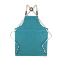Cotton Blue Lake Cosmetology Florist Apron For Women With Pocket - £15.53 GBP