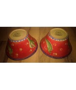 Fiesta! By Farida Zamar Ambiance Collections Hand Paint Salsa/Dip Bowls-... - £12.70 GBP
