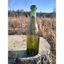 1870s Olive Green 8 in Ale Beer Soda Apollinaris Tooled Blob Top Bottle - $20.00