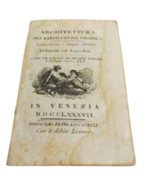 Antique architecture book ARCHITETTURA DEL BAROCCIO DA VIGNOLA Concernen... - $380.00