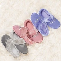 Memory Foam Lined Jeweled Slippers ( Size Small / 5-6) Pink Color Only ~ NEW!!! - £12.42 GBP