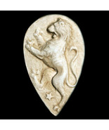 Rampant Lion English Scottish Shield Symbol Sculpture plaque - $19.79
