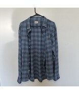 Faherty Shirt Men’s XL Plaid Long Sleeve Soft Flannel Button Down Blue - $435.39 MXN