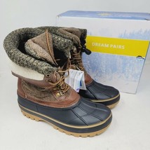 DREAM PAIRS Women&#39;s Snow Boots Waterproof Mid Calf Winter Warm Faux Fur Size 5 - £28.51 GBP