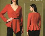 Vogue V1636 Misses 14 to 22 Blouse Wrap Top Uncut Sewing Pattern - $23.20