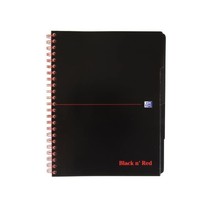 Oxford Black n&#39; Red A4+ Wirebound Hardback Project Notebook  - £43.48 GBP