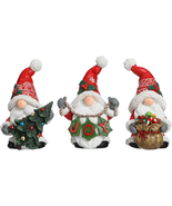 3PCS Resin Christmas Gnomes Statues Handmade Holiday Scandinavian Gnome ... - $424.38 MXN