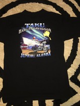 Harley Davidson Motorcycle 1997 HD Juneau Alaska Taku  Size L  Made in USA - £26.90 GBP