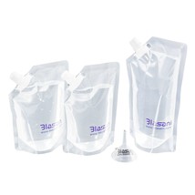 BLASANI Concealable Plastic Cruise Ship Rum Sneak Flask Kit Set (1x16oz, 2x8oz) - £10.11 GBP+
