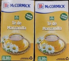 2X Mc Cormick Te Manzanilla / Chamomile Tea - 2 Cajas 25 Sobres c/u - Free Ship - £10.98 GBP