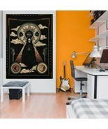 Skeleton Grim Reaper Tapestry Wall Hanging Home Decor 5 ft x 4 ft - £13.58 GBP