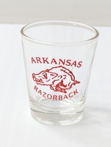 Vintage University of Arkansas Razorbacks Logo Bottom Shot Glass  2 1/2&quot; - £12.76 GBP
