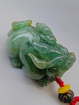 Icy Ice Green 100% Natural Burma Jadeite Jade PI XIU Pendant # 125 carat # - £691.99 GBP