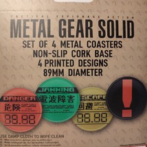 Metal Gear Solid Coasters Set of 4 Official Konami Collectible Drinkware Holders - £33.49 GBP