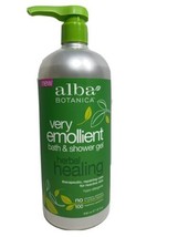 Alba  Bath &amp; Shower Gel  Very Emollient Herbal Healing 32 Oz - £18.02 GBP