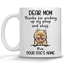 Personalized Pomeranian Coffee Mug, Custom Dog Name, Customized Gifts For Dog Mo - $14.95