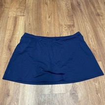 Lands End Womens Solid Navy Blue Swim Skirt Bikini Brief Bottom Plus Siz... - $27.72