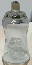 3 HOMCO Etched Hummingbird Floral Glass Peg Votive Candle Holder 5 3/4" image 3