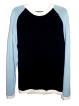 Vintage Sears Roebuck Structure Men&#39;s XL Sweater Cotton Long Sleeve Navy Blue - £19.97 GBP